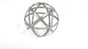 Metal Decorative Sphere for Home Decor Distressed Galvanized Bands Hand Painted Modern Decorative Balls for Living Room Bedroom Kitchen Bathroom Offic