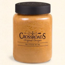 Crossroads Butter Rum Scented 2-Wick Candle, 26 Ounce (BR26)