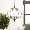 DecMode 6 Holder Black Metal Hanging Candelabra