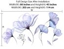 Flower Wall Decals Peel and Stick Floral Vinyl Sticker Mural Wall Flower Decals 3D Wall Sticker Decals for Bedroom Flowers Living Room Home Decor