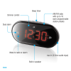 GPX LED Digital Radio/Dual Alarm Clock, C253B, Black