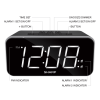 SHARP Dual Alarm Clock with Jumbo Easy to Read 1.8' White LED Display, Black Case