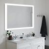 LED Lighted LED Lit Mirror Rectangular Fog Free Frameless Bathroom Vanity Mirror